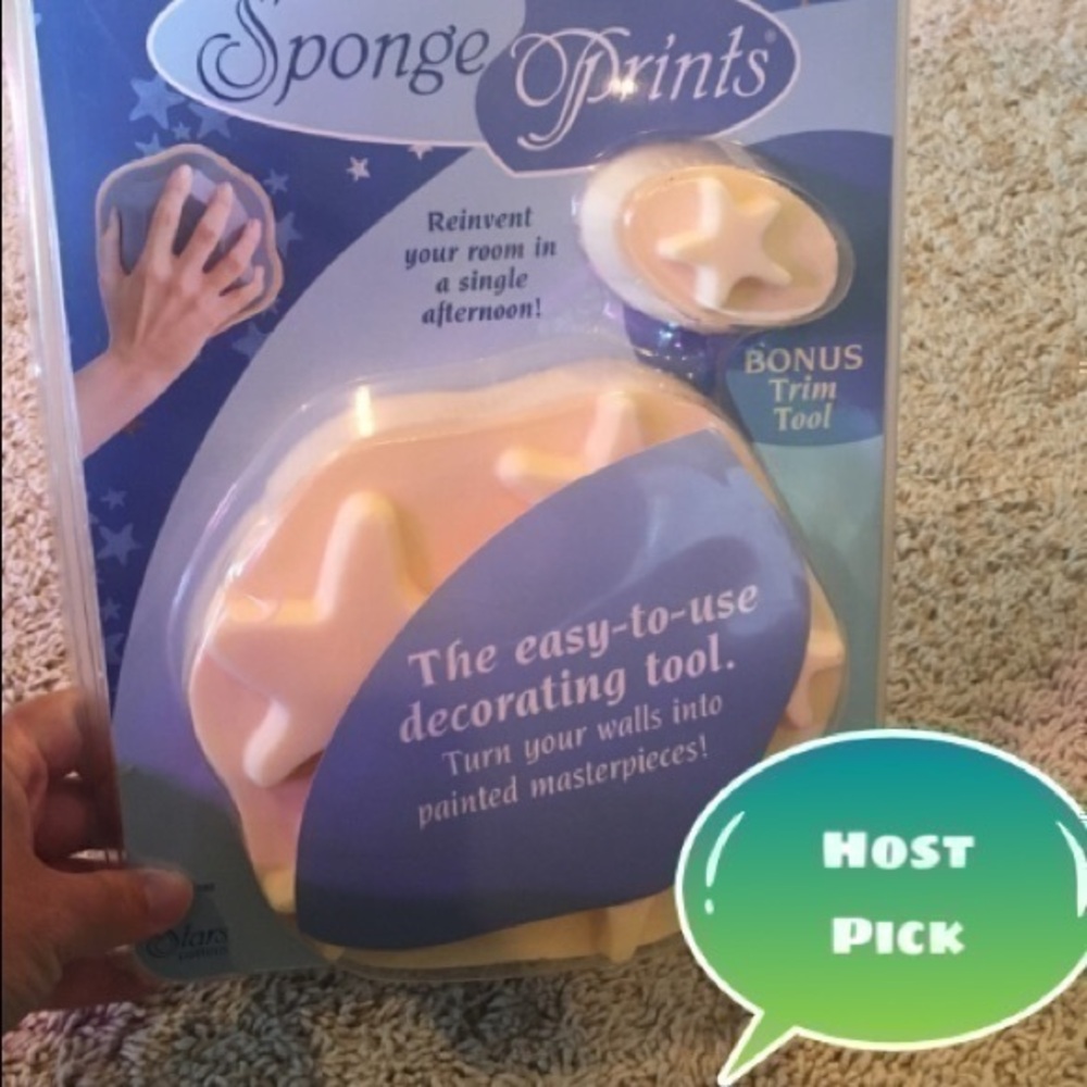 Sponge Prints Stars pattern